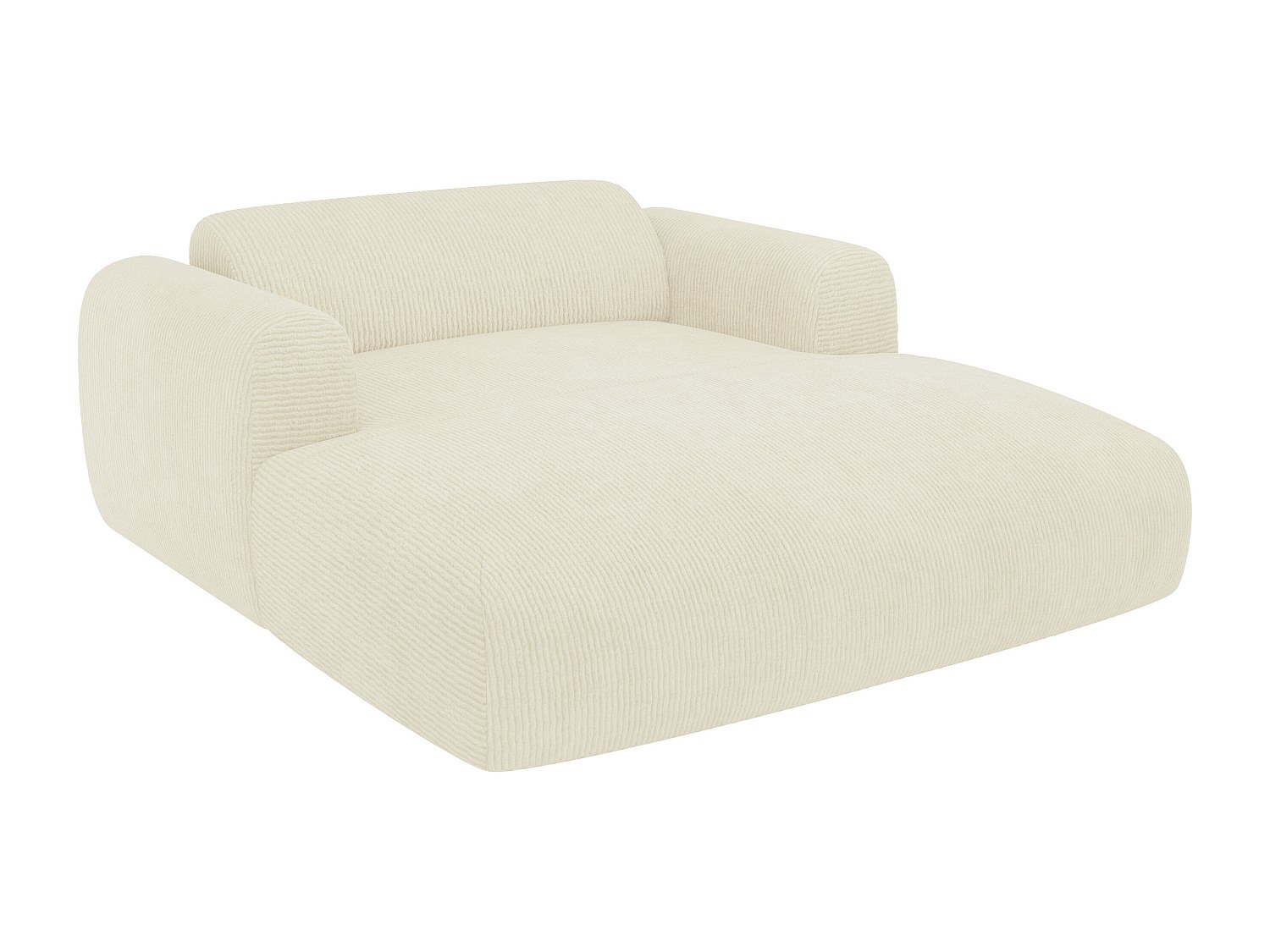 Recamiere 2-Sitzer - Samt-Stoff - Off-White - POGNI günstig online kaufen