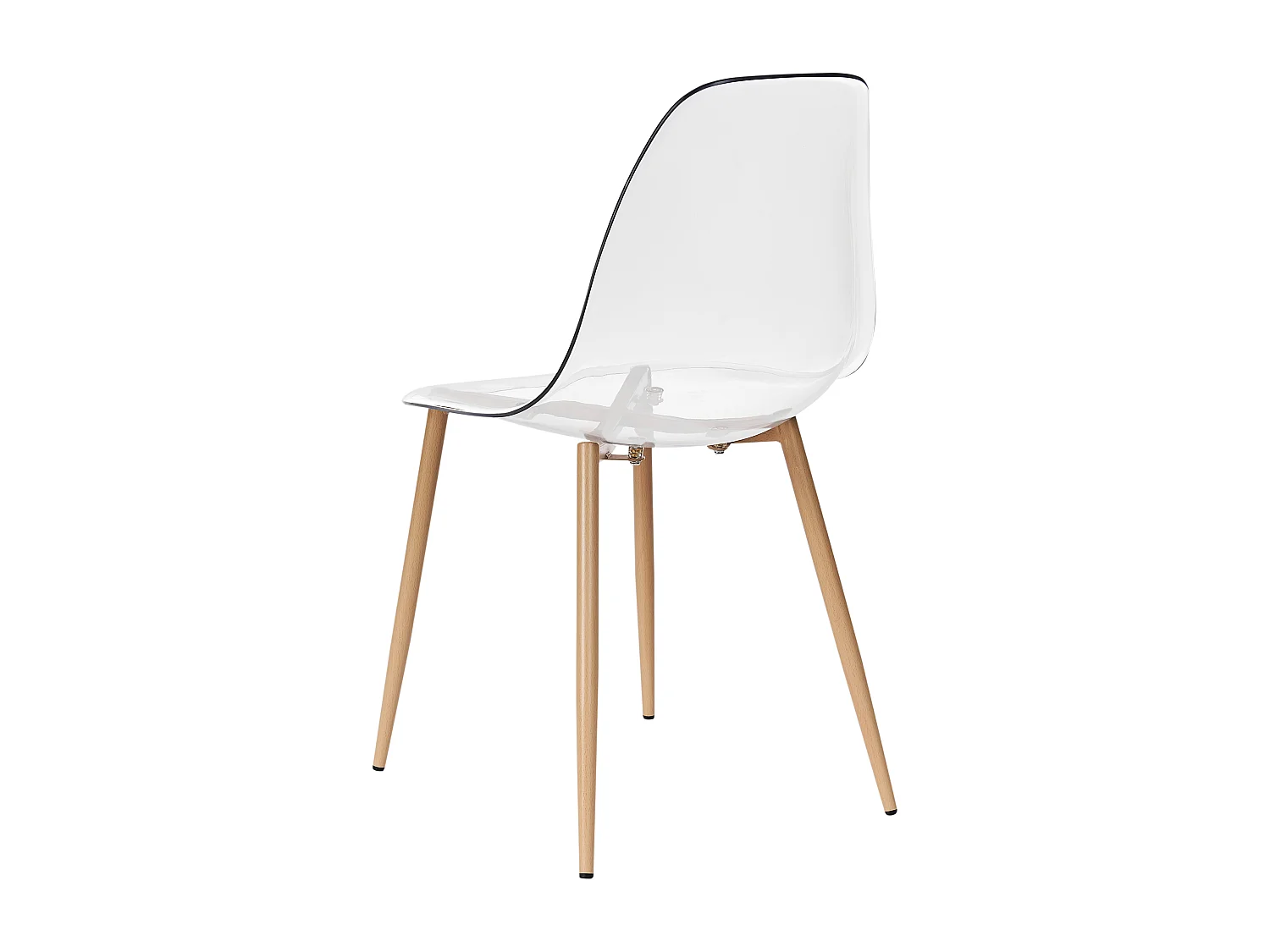 Lot de 4 chaises de salle à manger TAKILMA Transparent