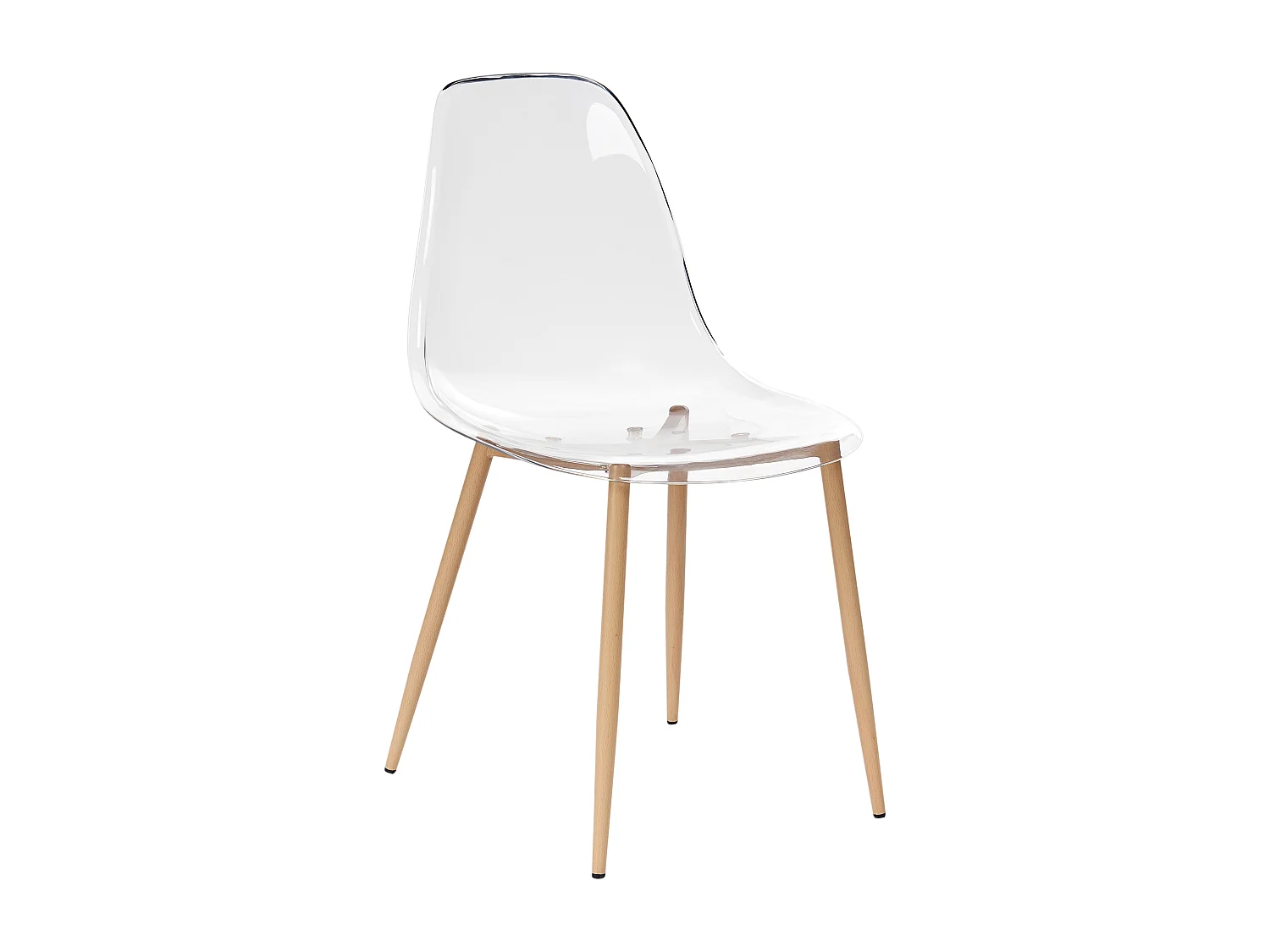 Lot de 4 chaises de salle à manger TAKILMA Transparent