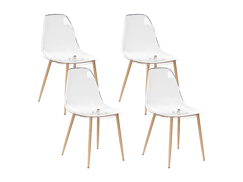 Set di 4 sedie da pranzo TAKILMA Trasparente