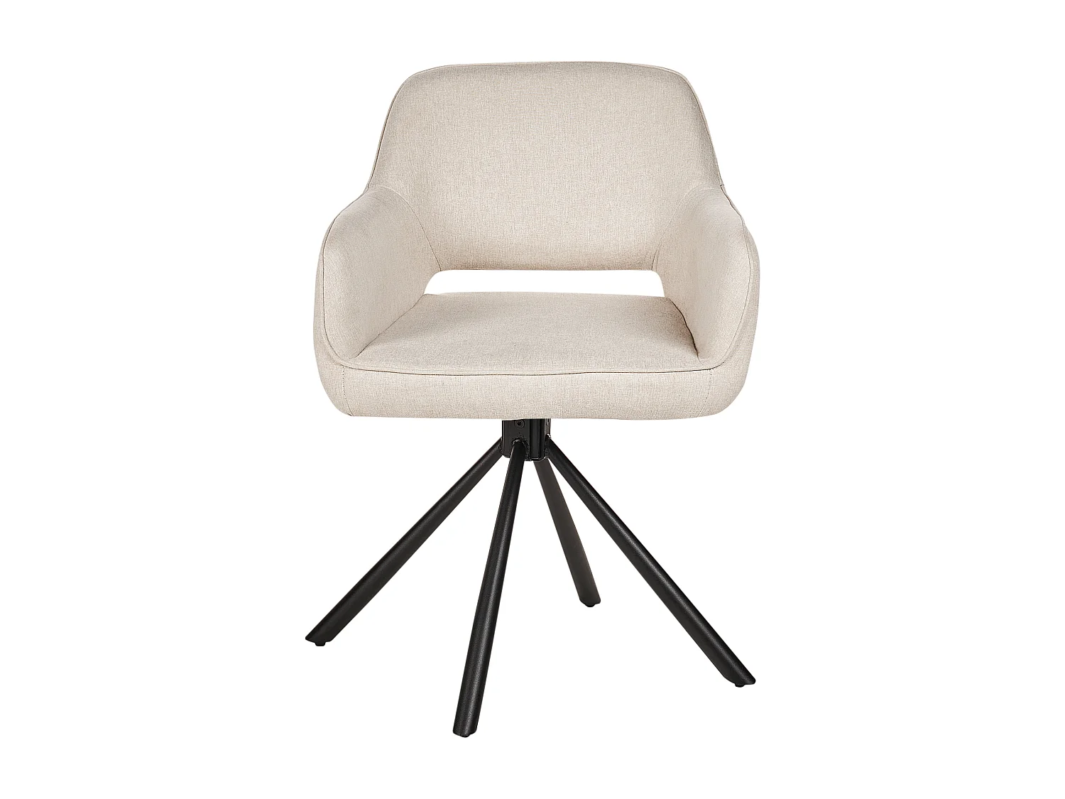Esszimmerstuhl 2er Set drehbar LOURES Hellbeige