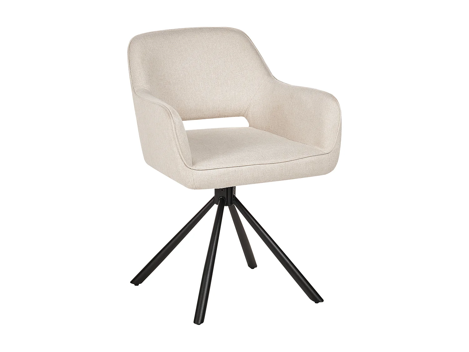 Esszimmerstuhl 2er Set drehbar LOURES Hellbeige