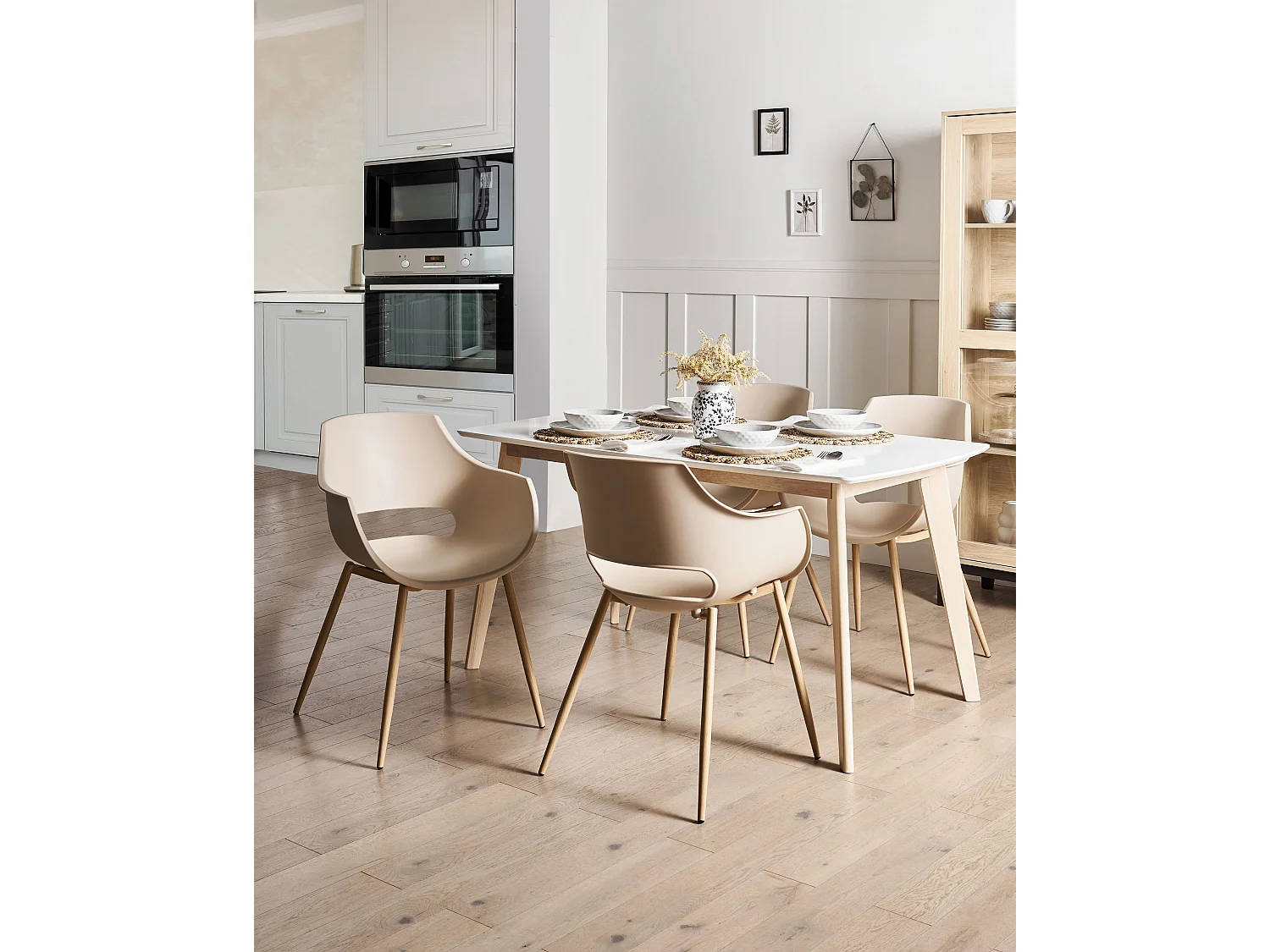 Set di 4 sedie da pranzo MILLERS Beige