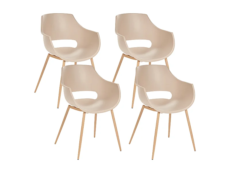 Lot de 4 chaises de salle à manger MILLERS Beige