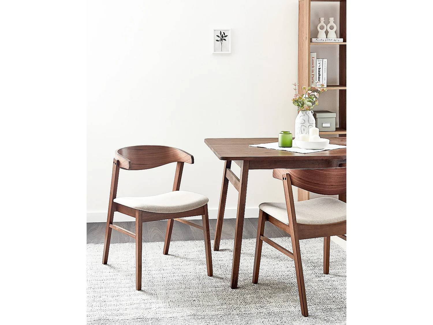 Set di 2 sedie da pranzo LILLY Bouclé Beige