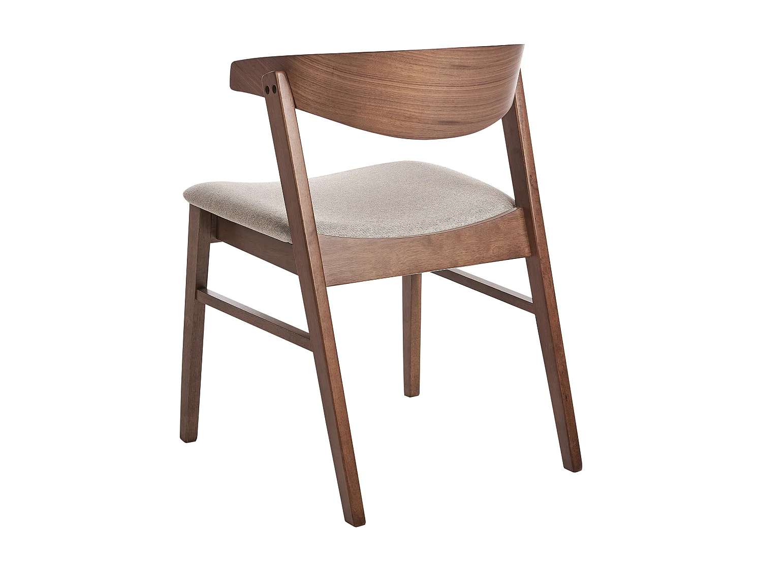 Lot de 2 chaises de salle à manger LILLY Tissu Marron/beige