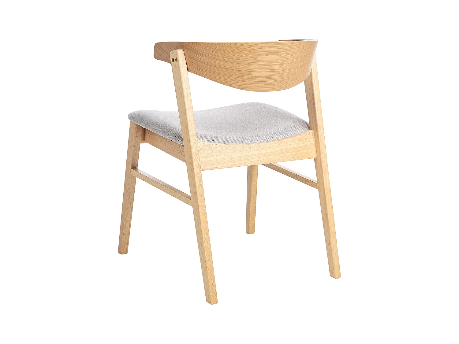 Set van 2 eetkamerstoelen LILLY Hout Lichtgrijs
