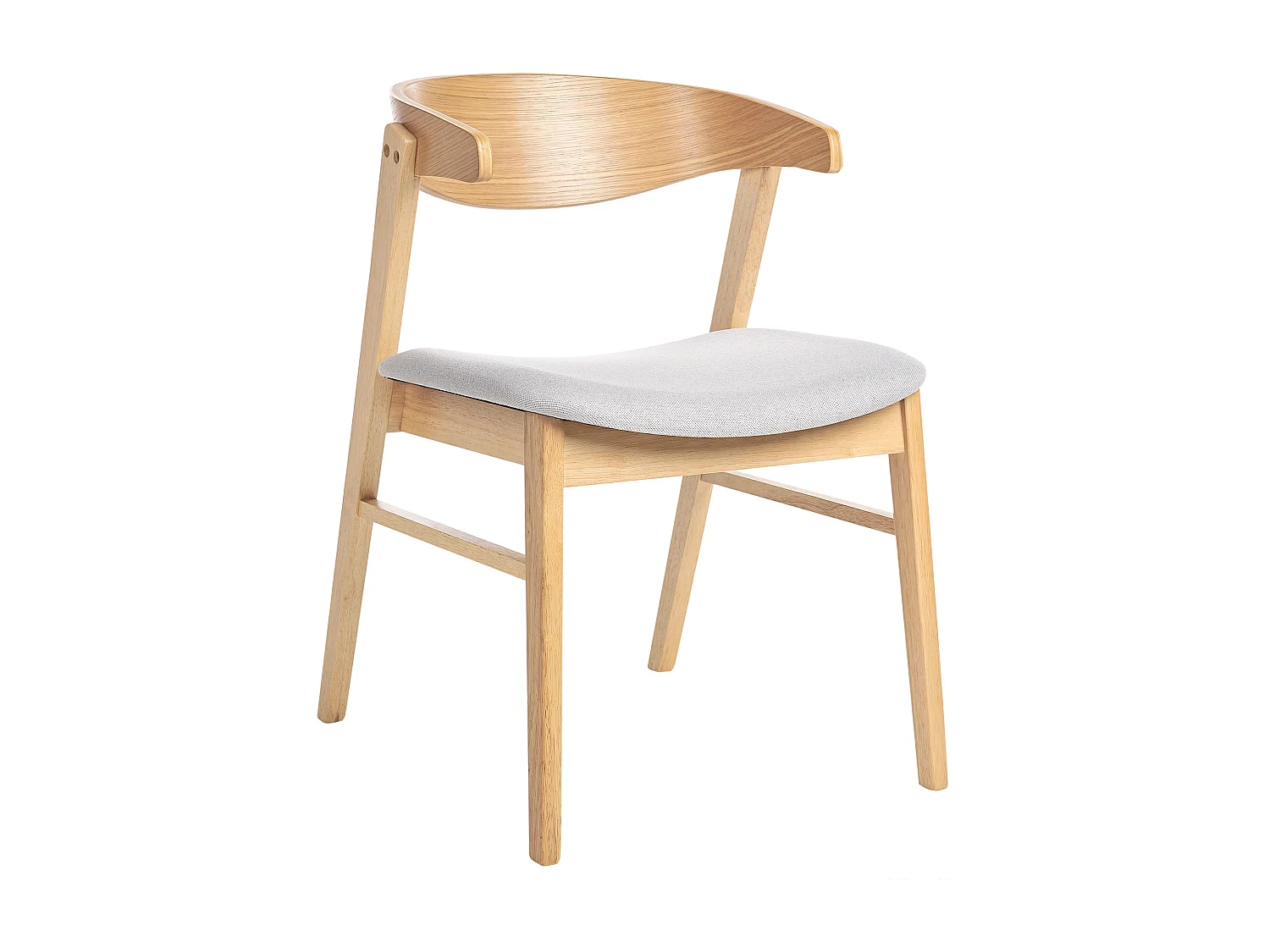 Conjunto de 2 sillas de comedor LILLY Madera Gris claro