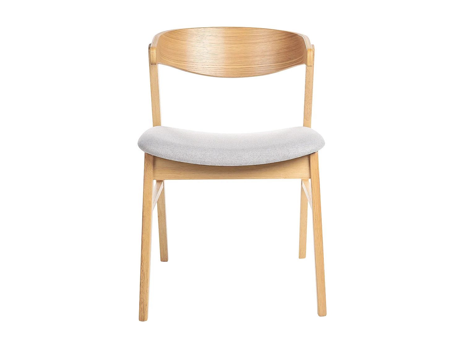 Conjunto de 2 sillas de comedor LILLY Madera Gris claro