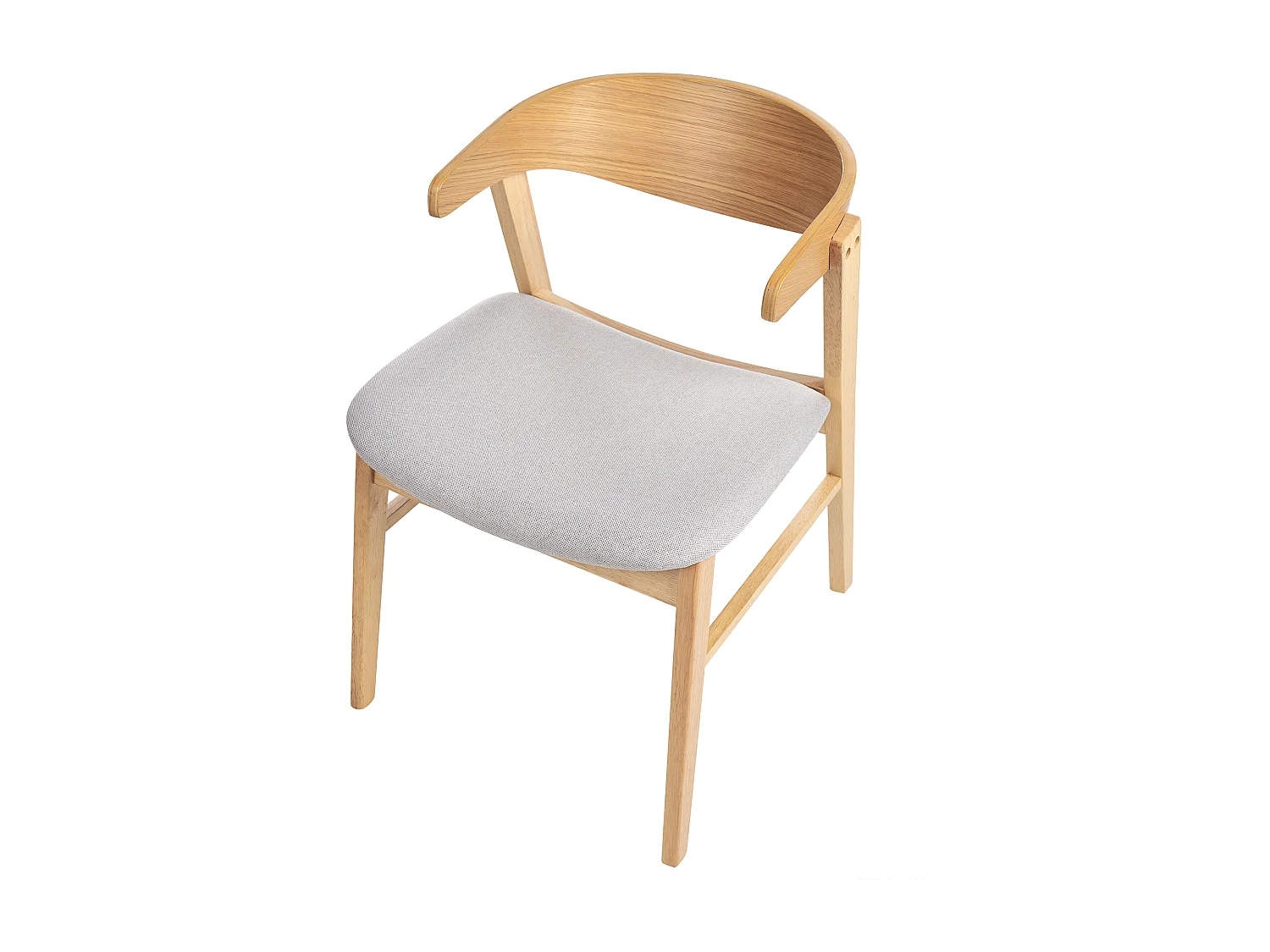 Conjunto de 2 sillas de comedor LILLY Madera Gris claro