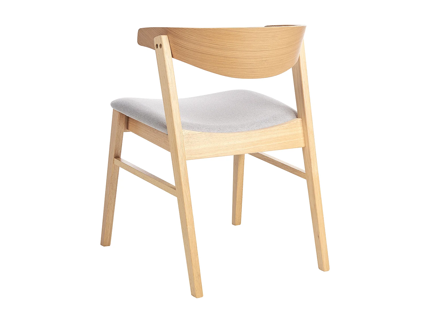 Lot de 2 chaises de salle à manger LILLY Bois Marron clair/gris