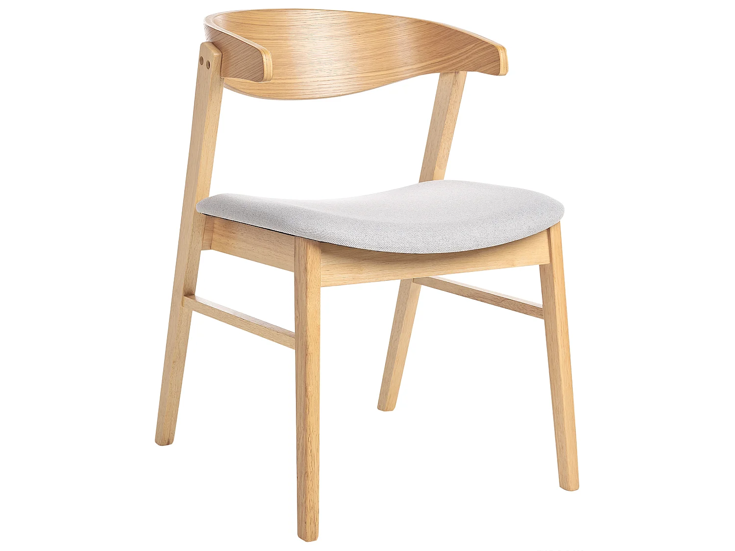 Lot de 2 chaises de salle à manger LILLY Bois Gris clair