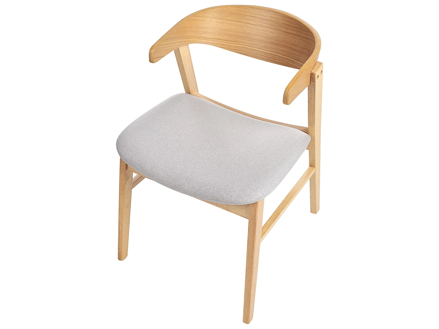 Lot de 2 chaises de salle à manger LILLY Bois Gris clair