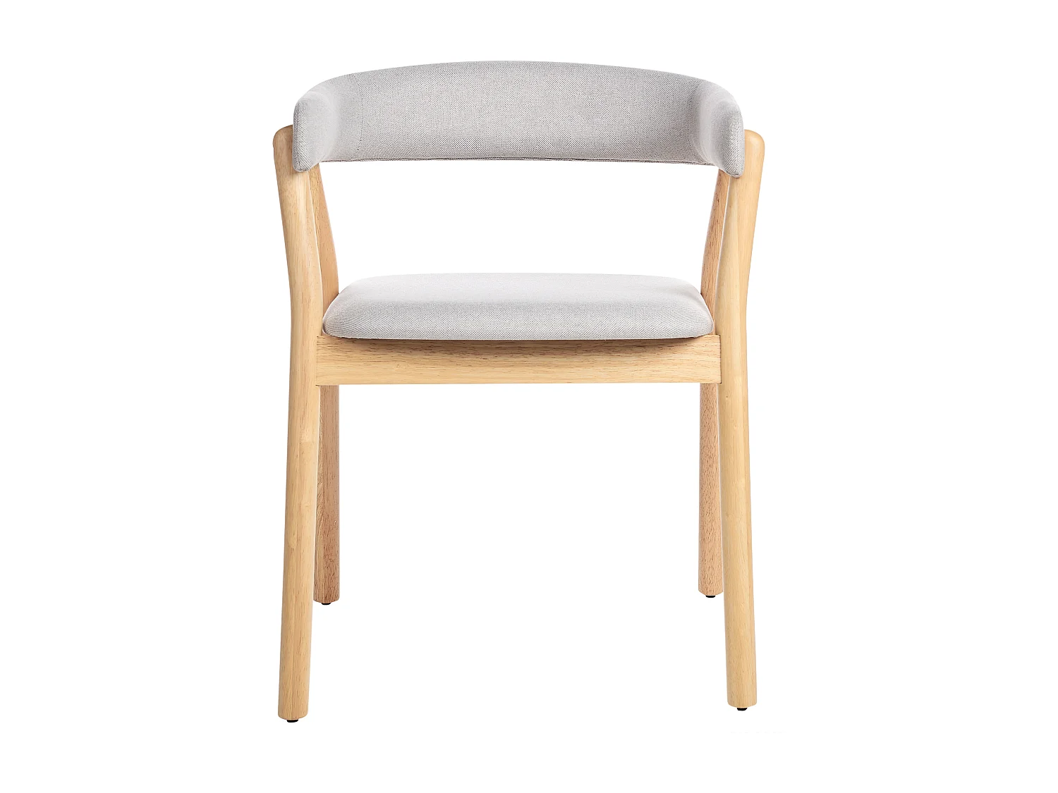 Lot de 2 chaises de salle à manger MYLO Bois Marron clair/gris