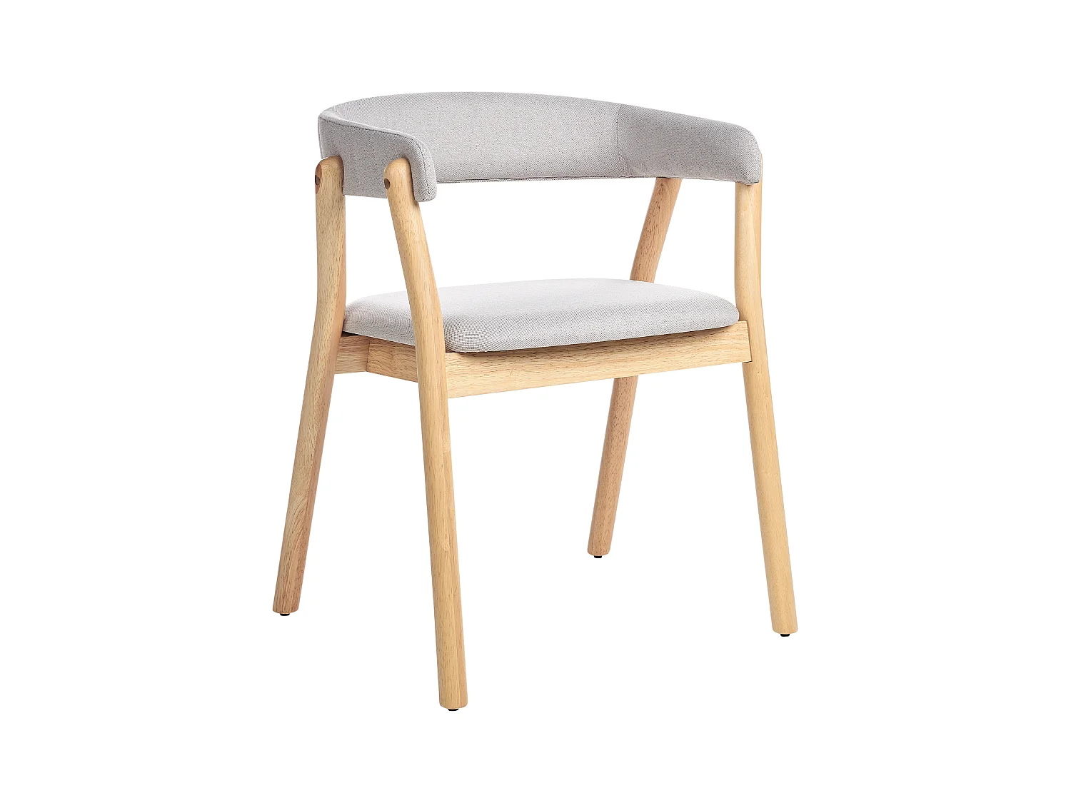 Esszimmerstuhl 2er Set MYLO Holz Hellgrau