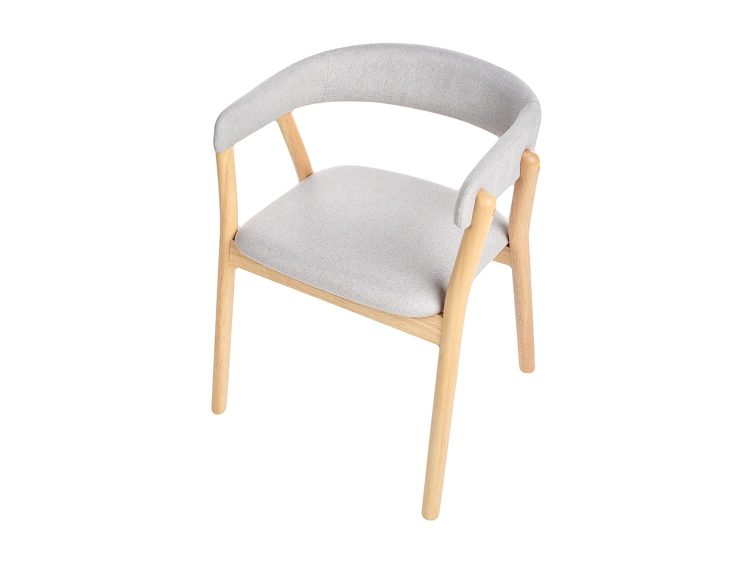 Lot de 2 chaises de salle à manger MYLO Bois Marron clair/gris