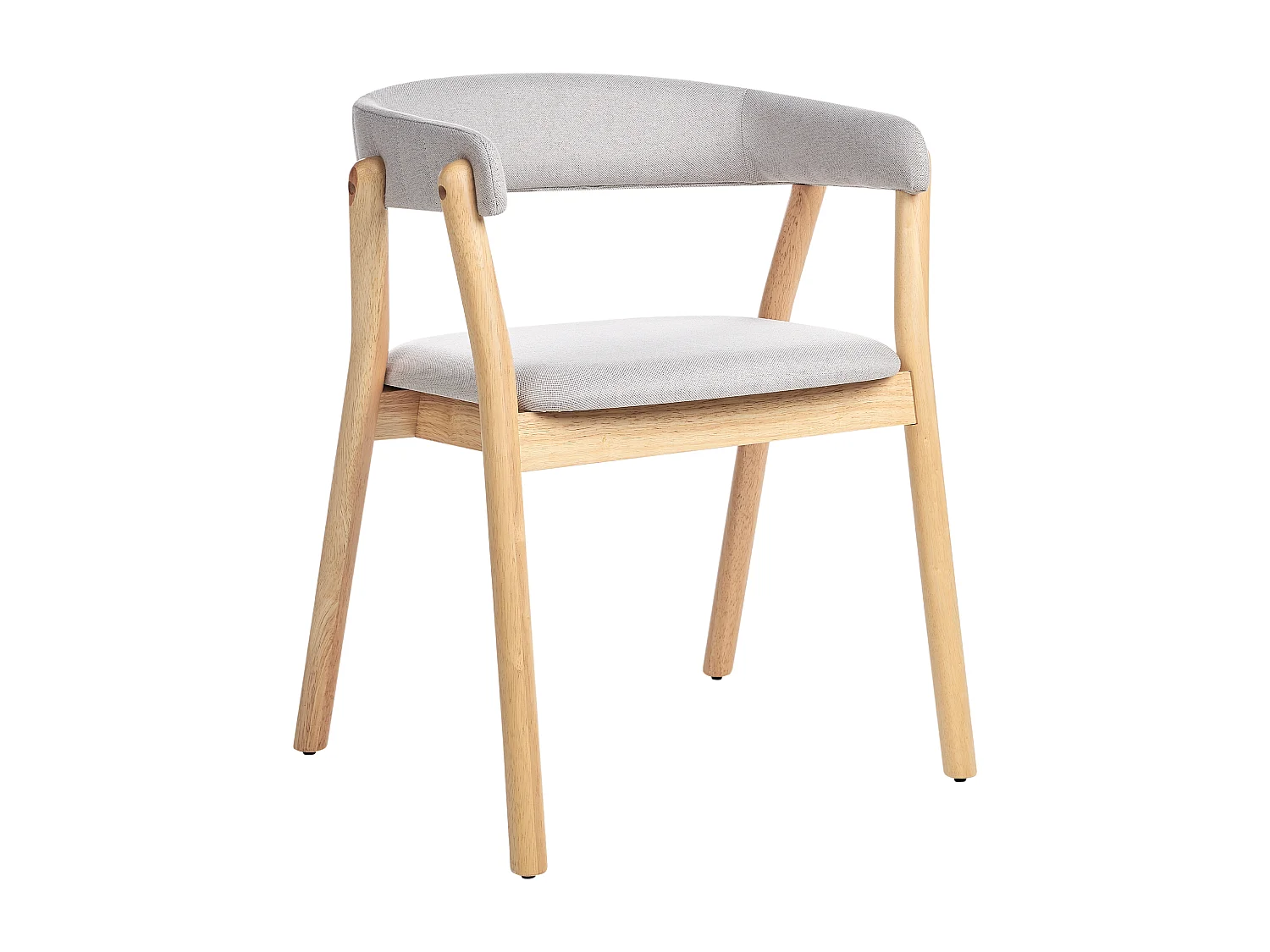 Lot de 2 chaises de salle à manger MYLO Bois Marron clair/gris