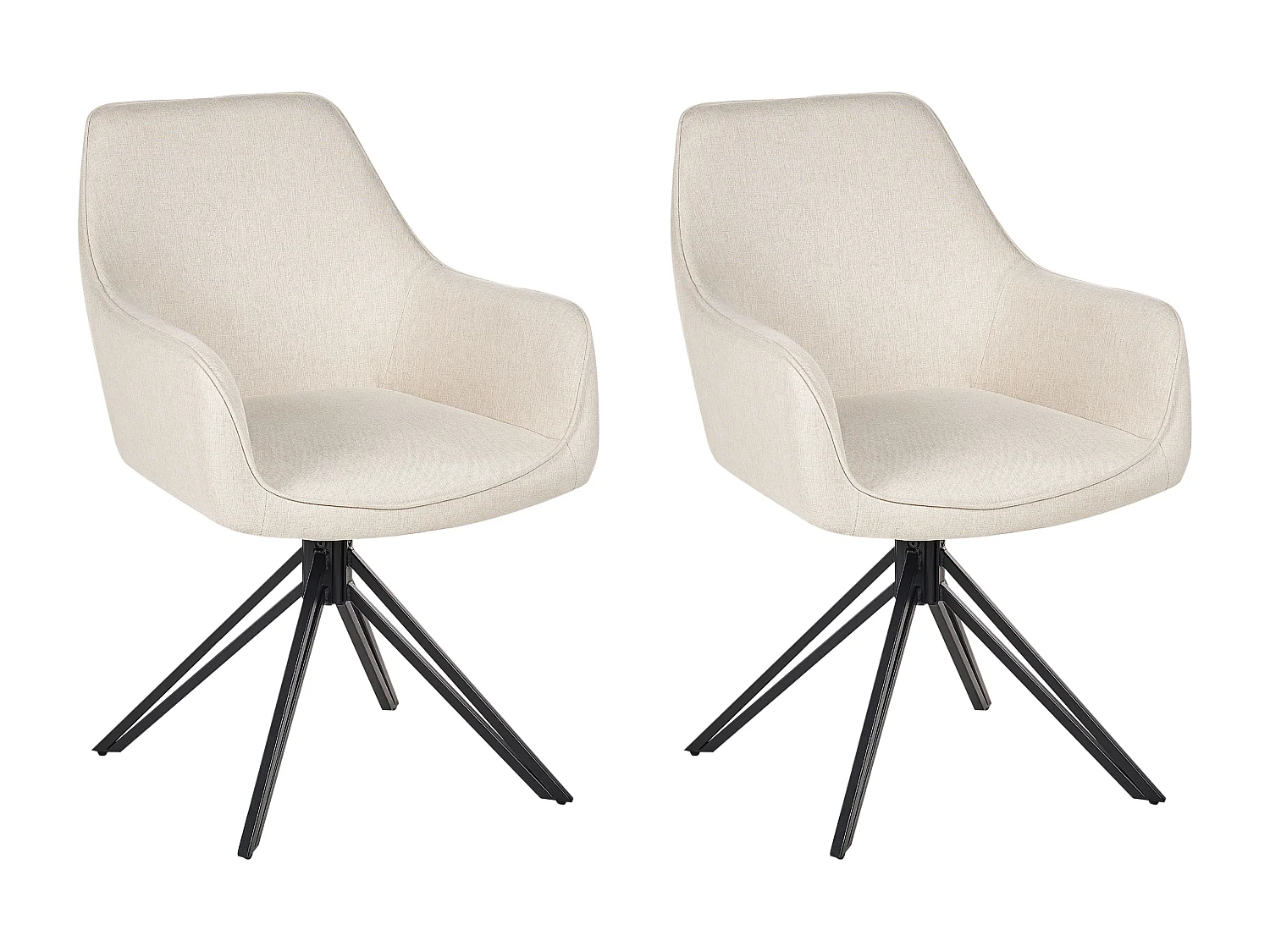 Lot de 2 chaises de salle à manger JODAR Beige clair