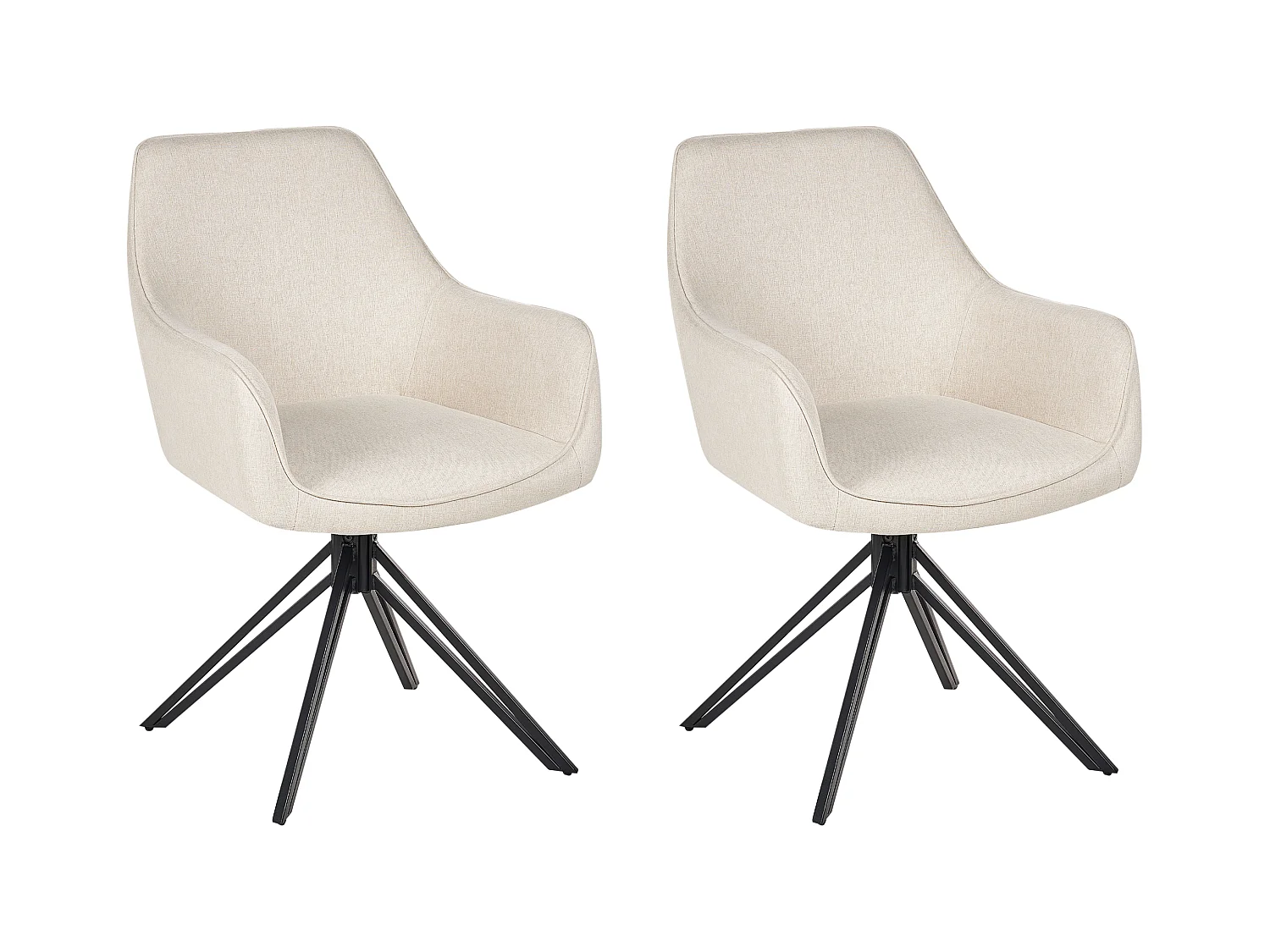 Lot de 2 chaises de salle à manger JODAR Beige clair