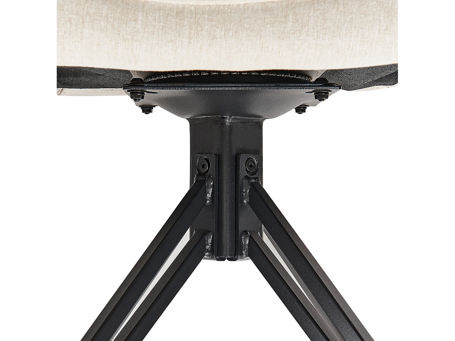 Zestaw 2 krzeseł do jadalni Obrotowy JODAR Jasnobeżowy