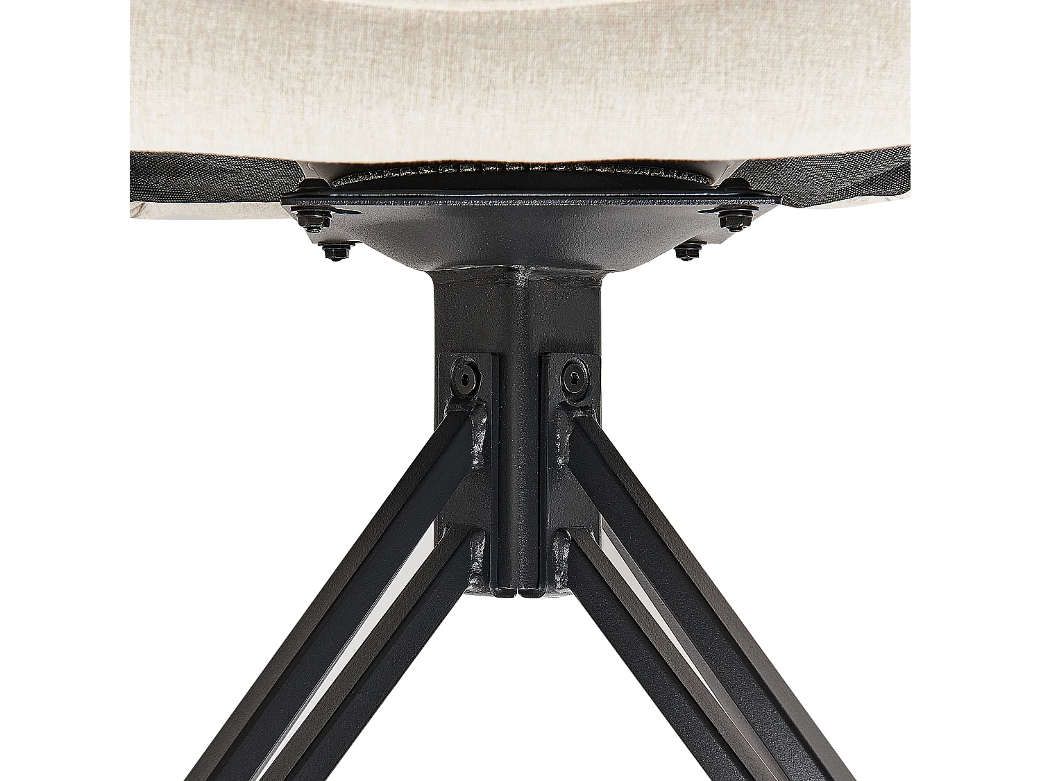 Zestaw 2 krzeseł do jadalni Obrotowy JODAR Jasnobeżowy