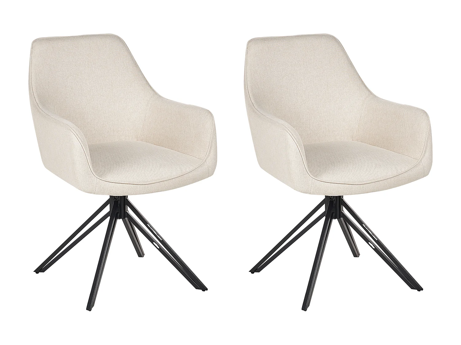 Lot de 2 chaises de salle à manger JODAR Beige clair