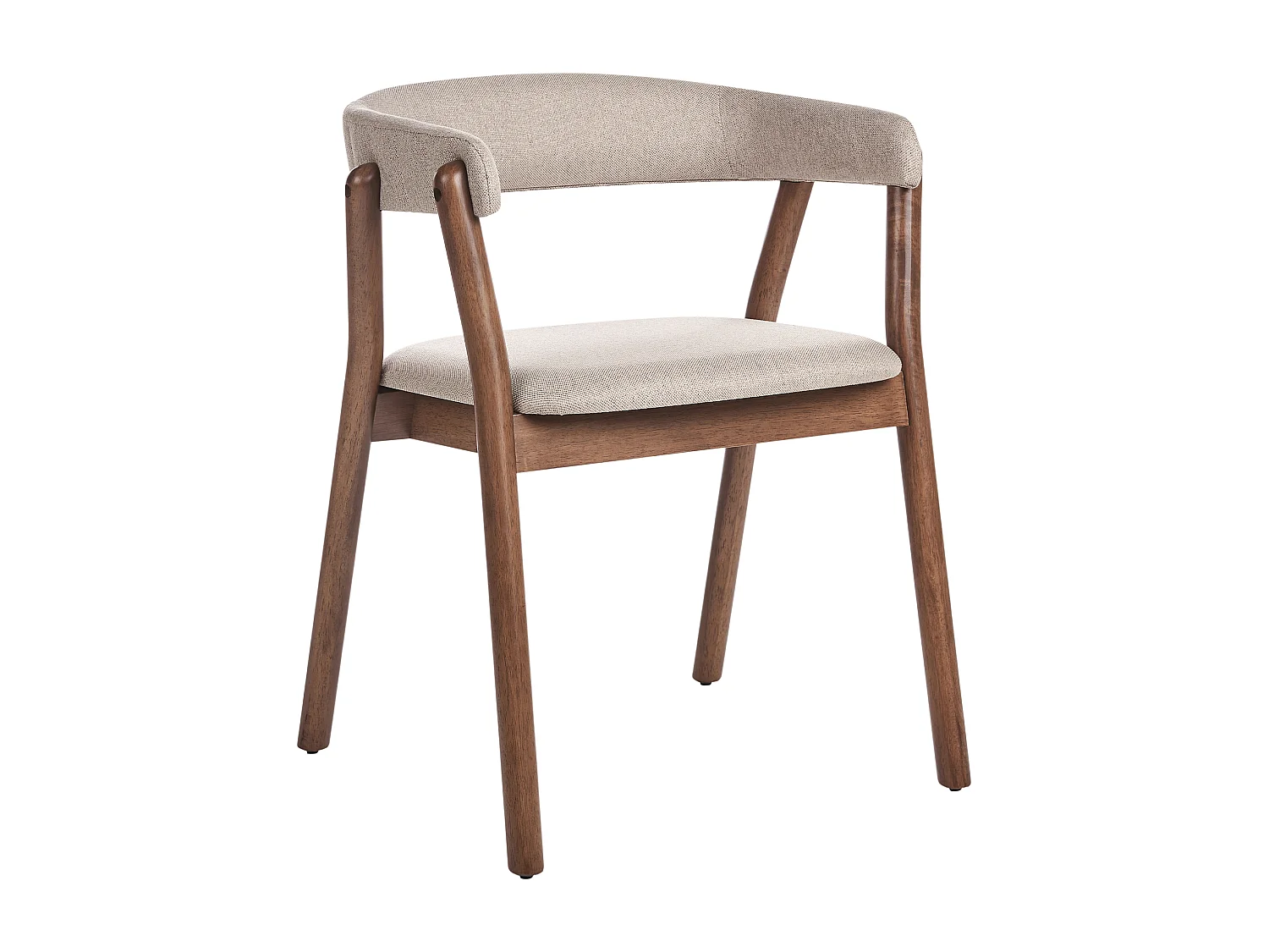 Lot de 2 chaises de salle à manger MYLO Tissu Marron foncé/beige