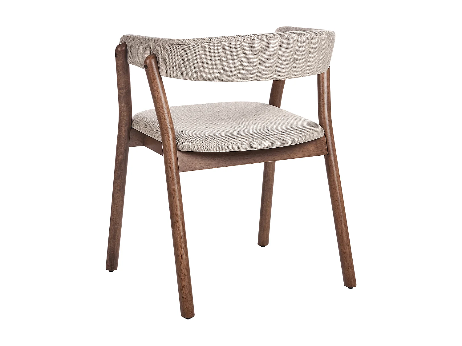 Lot de 2 chaises de salle à manger MYLO Tissu Marron foncé/beige