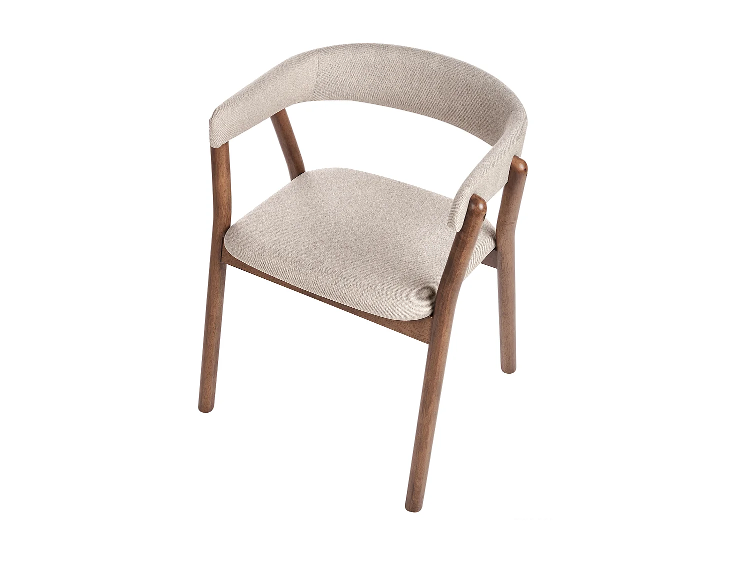 Lot de 2 chaises de salle à manger MYLO Tissu Beige