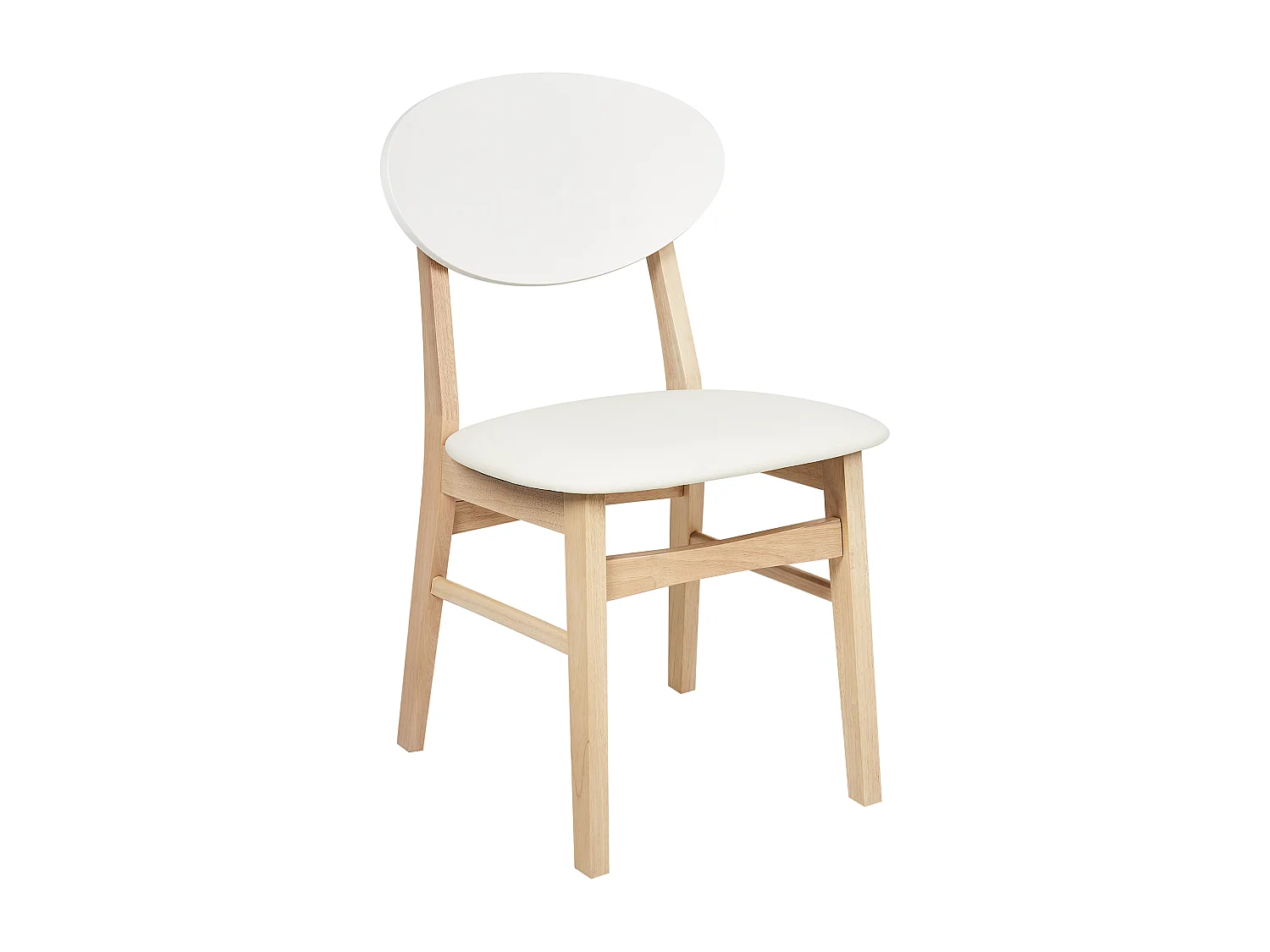 Lot de 2 chaises de salle à manger AMERY Bois Blanc cassé