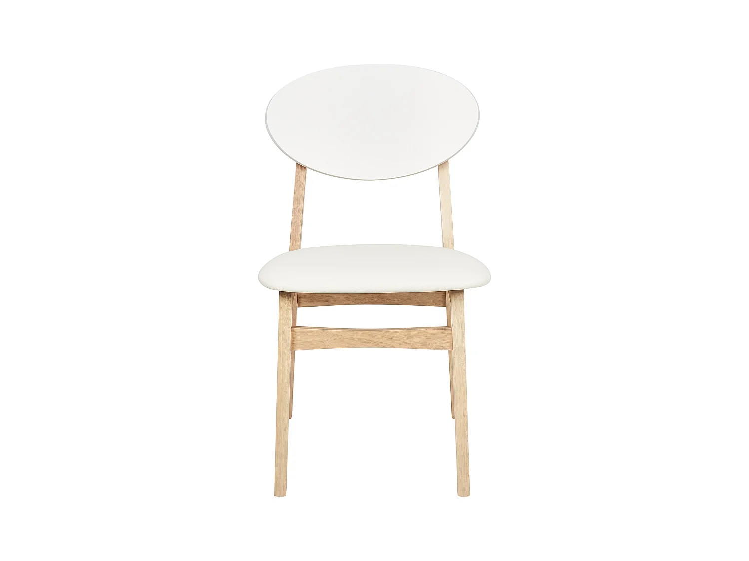 Lot de 2 chaises de salle à manger AMERY Bois Blanc cassé