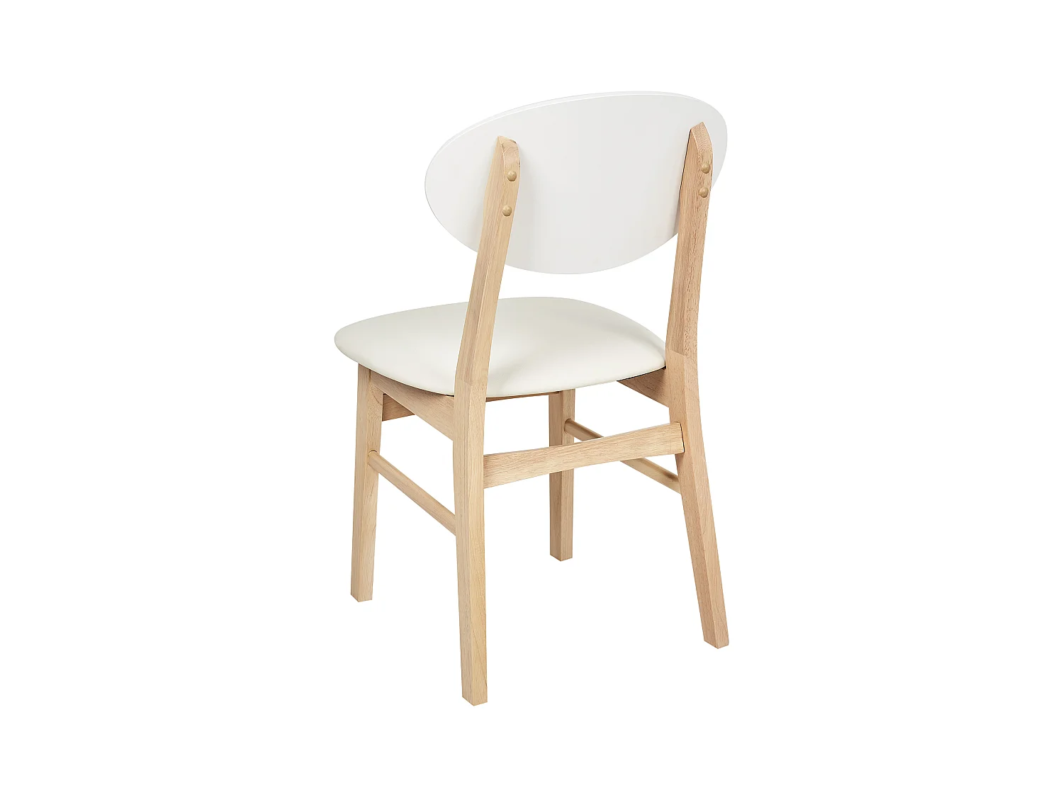 Lot de 2 chaises de salle à manger AMERY Bois Blanc cassé