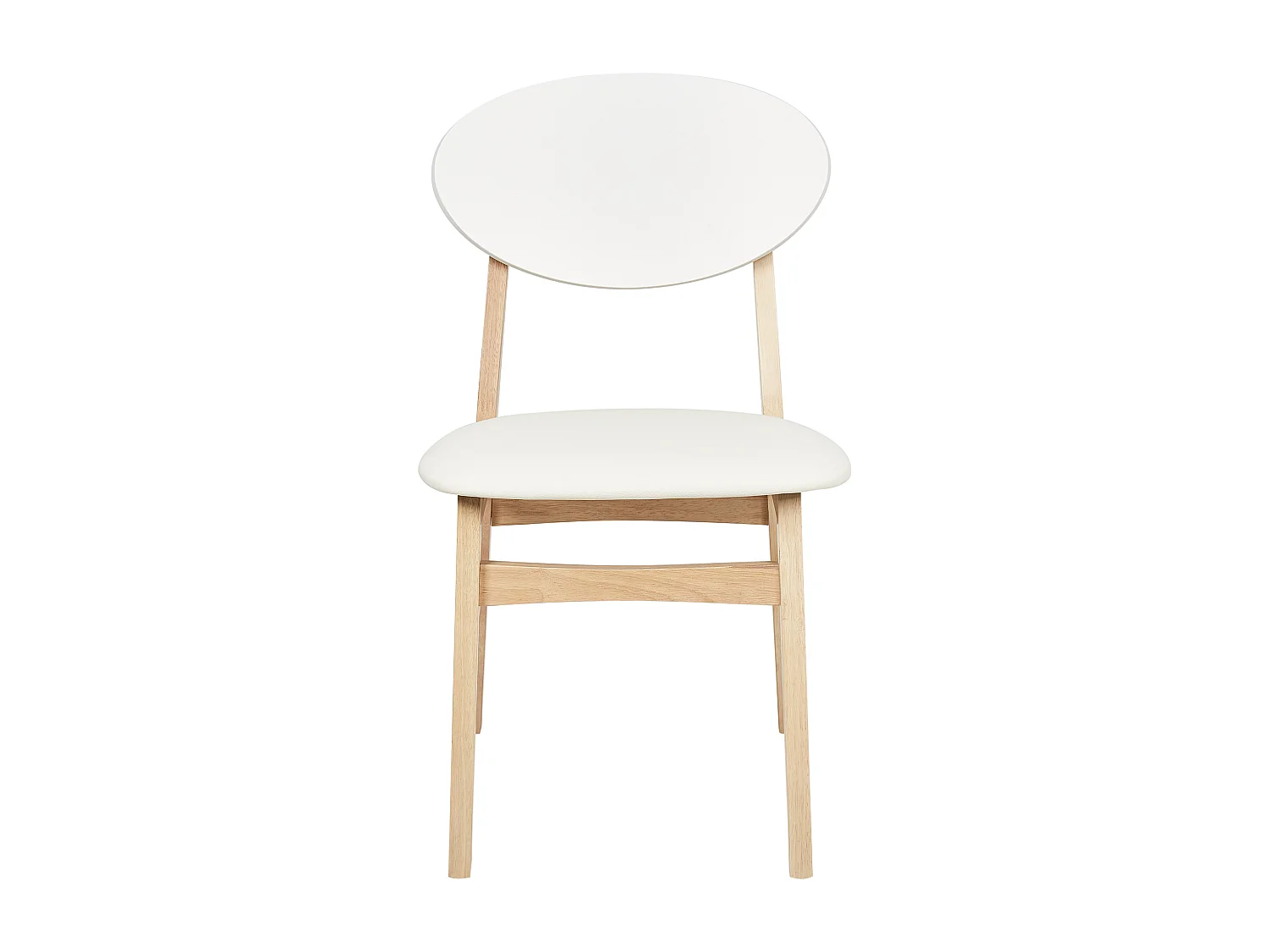 Lot de 2 chaises de salle à manger AMERY Bois Blanc cassé