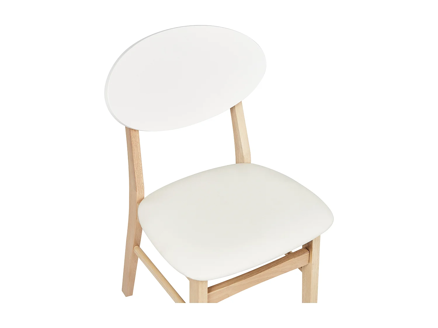 Lot de 2 chaises de salle à manger AMERY Bois Blanc cassé