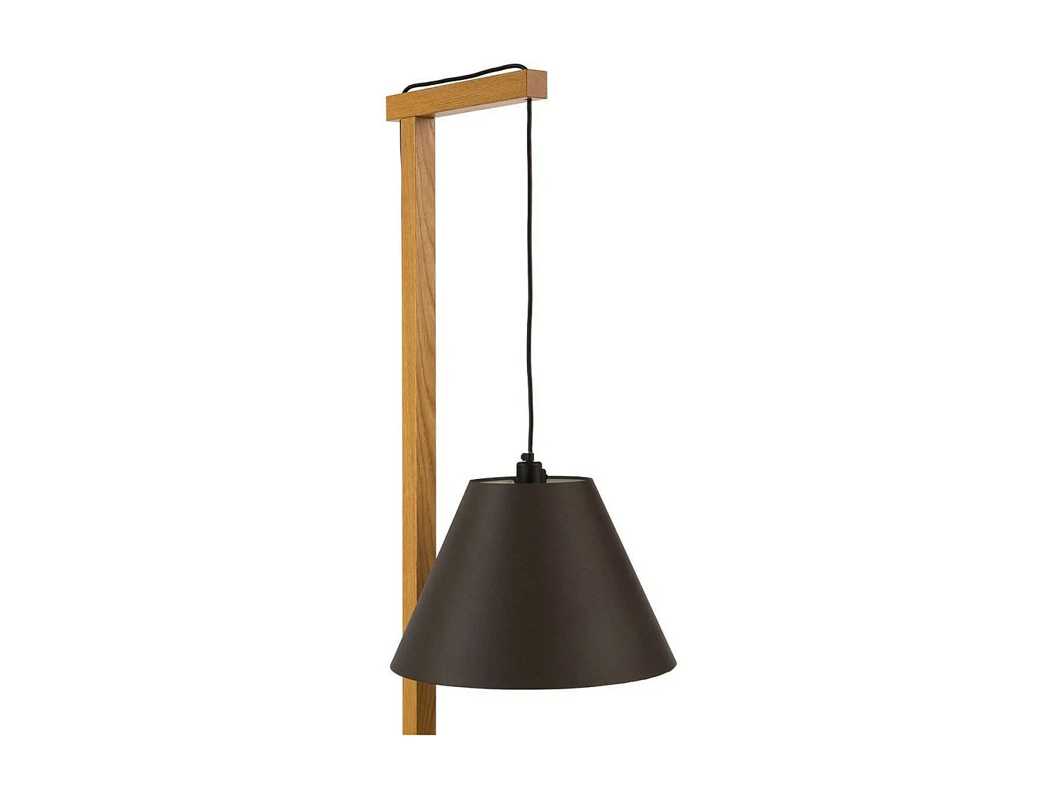 Lampadaire Design avec Table d'Appoint "Floor" 199cm Chêne & Noir