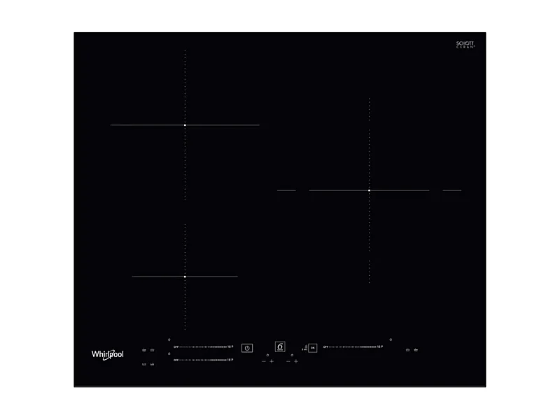 Whirlpool Table de cuisson induction 60cm 3 feux 7200w noir - WSS6360BF