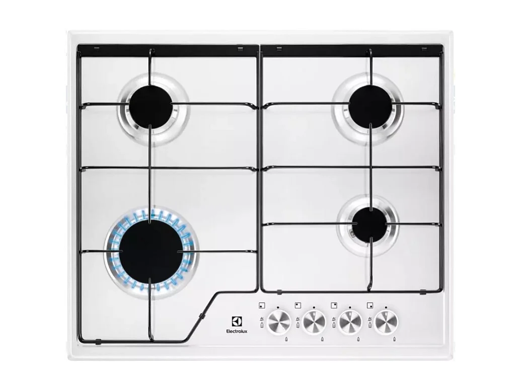 Electrolux Table de cuisson gaz 60cm 4 feux 7700w noir - KGS6424W