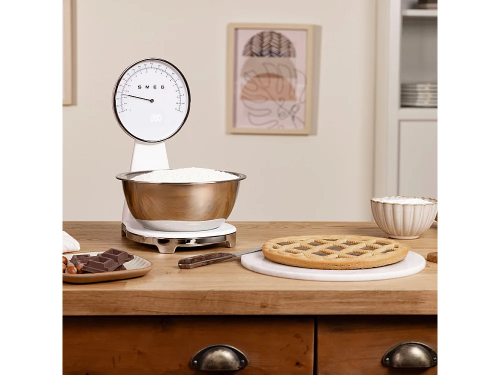 Balance de cuisine Rétro blanche