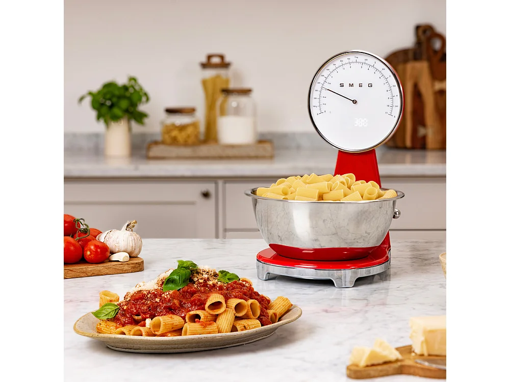 Balance de cuisine Rétro rouge