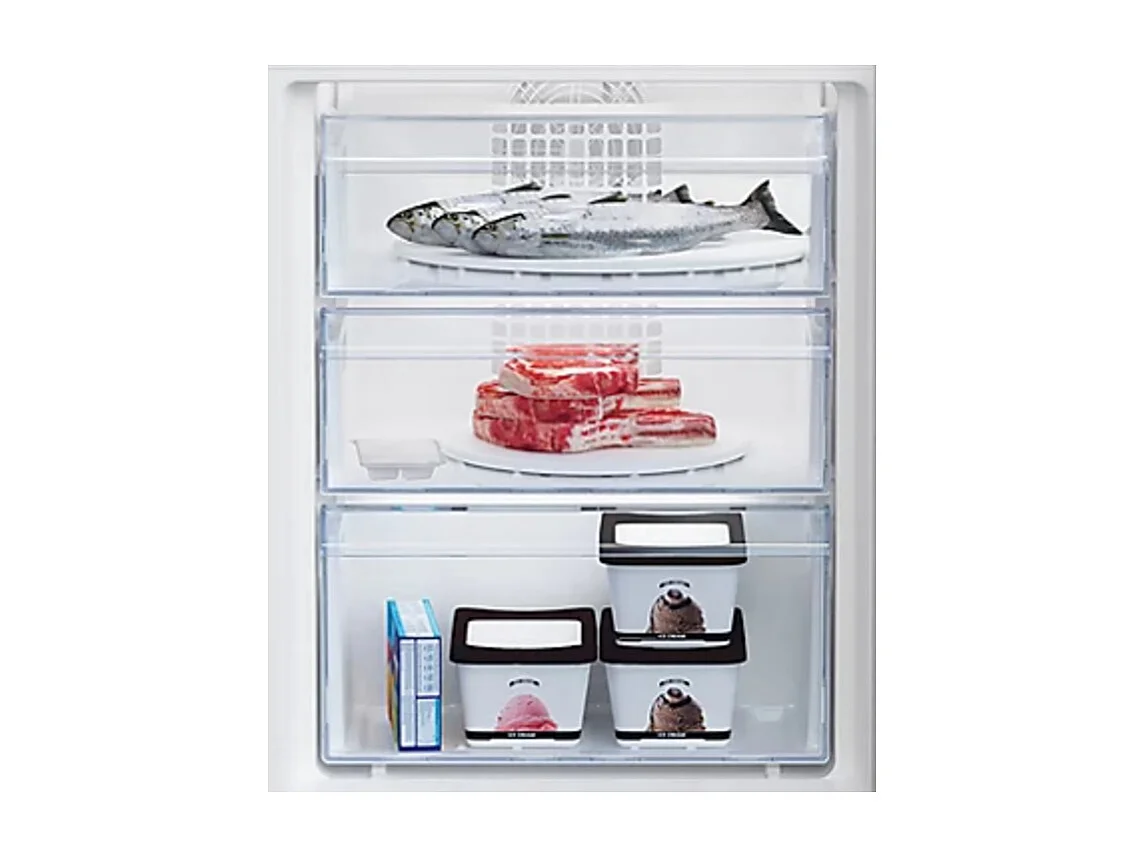 Beko Réfigérateur combiné intégrable à glissières 262l no frost blanc - BCHA275K41SN