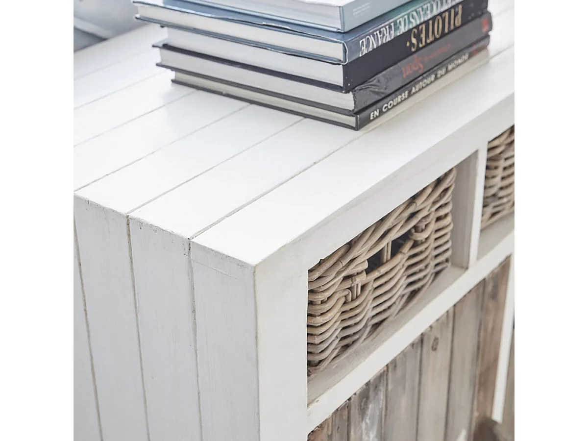 Commode en bois recyclé massif 143 cm