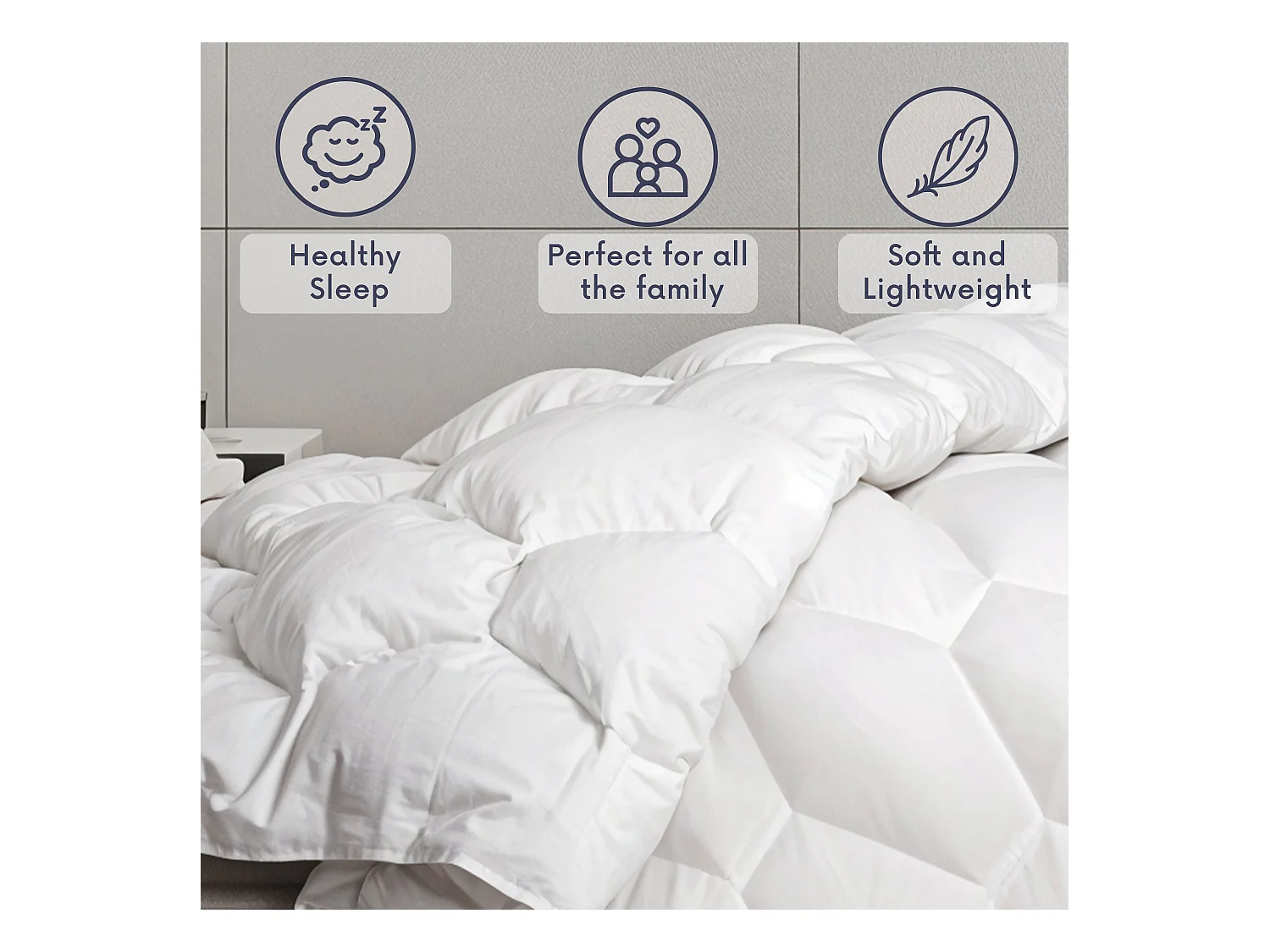 The White Stone Zomerdekbed 200 x 200 cm 150 g | Zachte Vulling in Soft Vulling | Gequilt Deken in Hipoallergene Microfiber Wit | Eénpersoons Dekbed