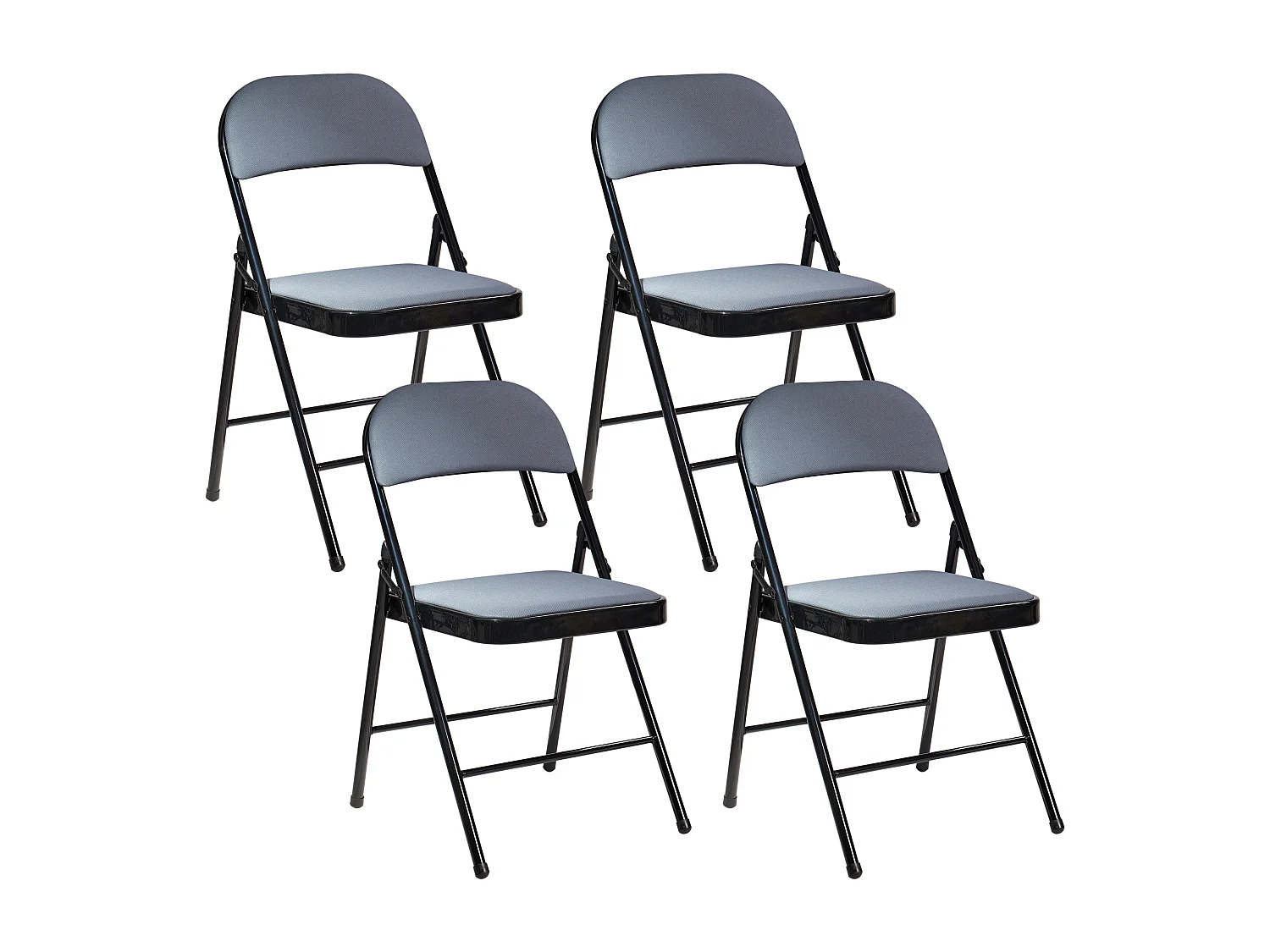 Conjunto de 4 sillas de comedor SPARKS Gris oscuro