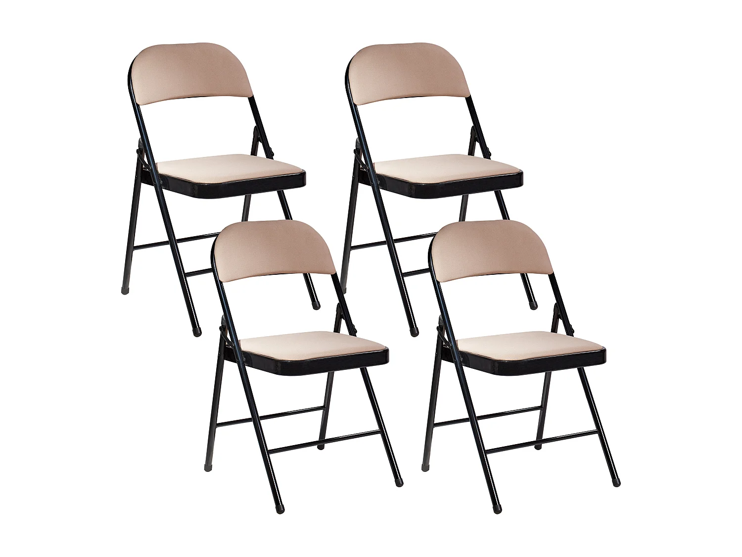 Set van 4 eetkamerstoelen SPARKS Beige