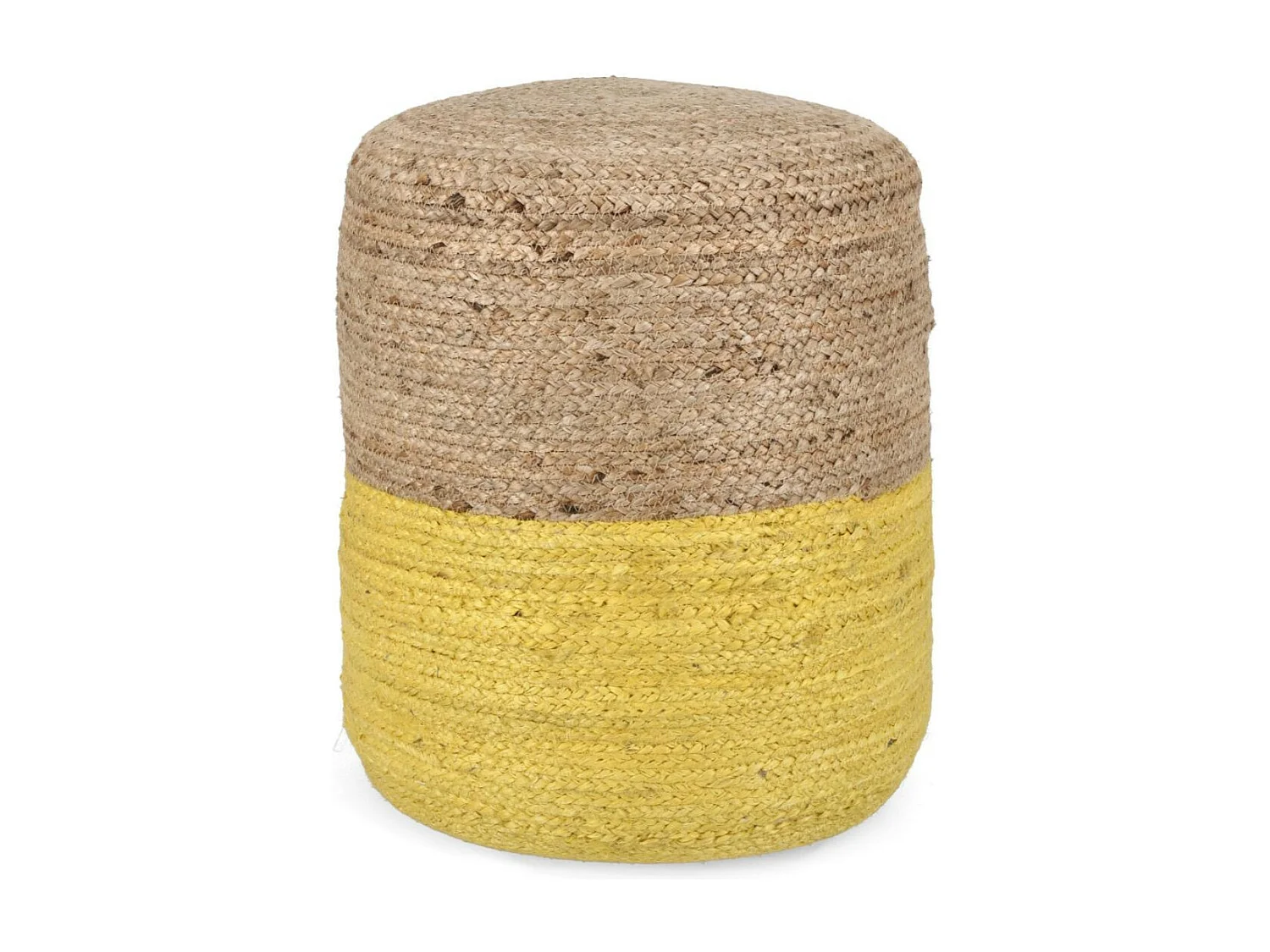 Pouf rond tressé en jute D45 - BASTIA