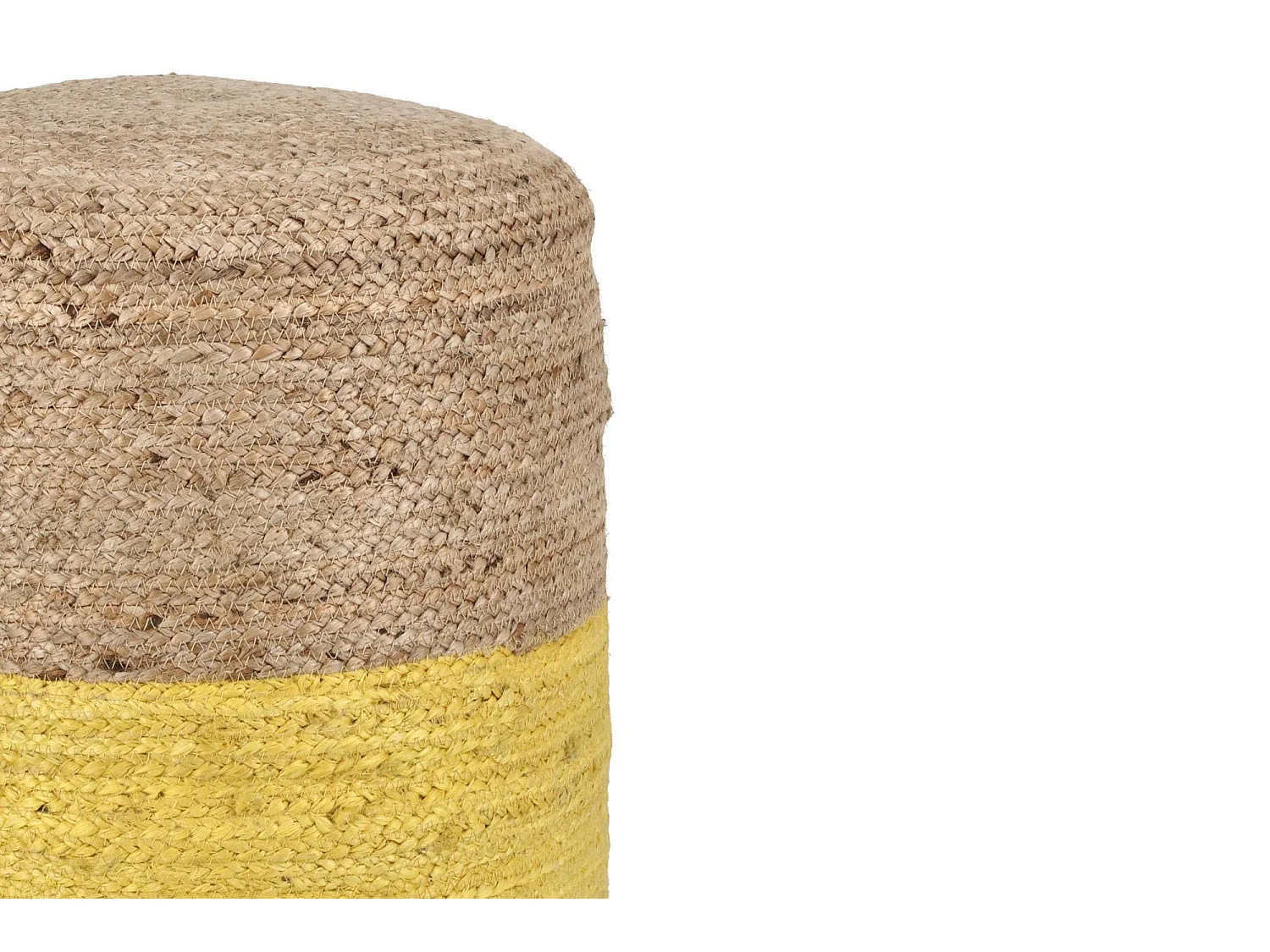 Pouf rond tressé en jute D45 - BASTIA