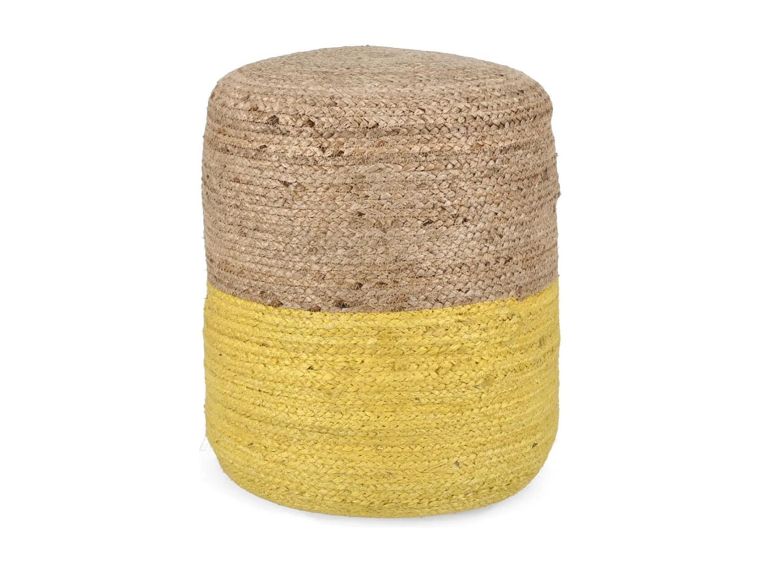 Pouf rond tressé en jute D45 - BASTIA
