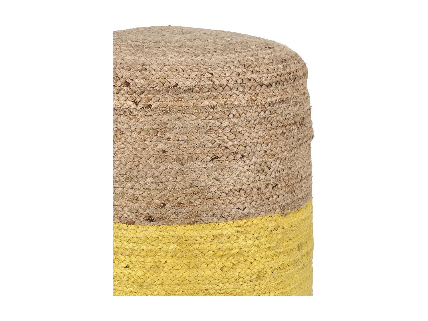 Pouf rond tressé en jute D45 - BASTIA