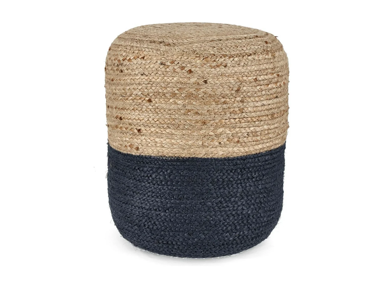 Pouf rond tressé en jute D45 - BASTIA