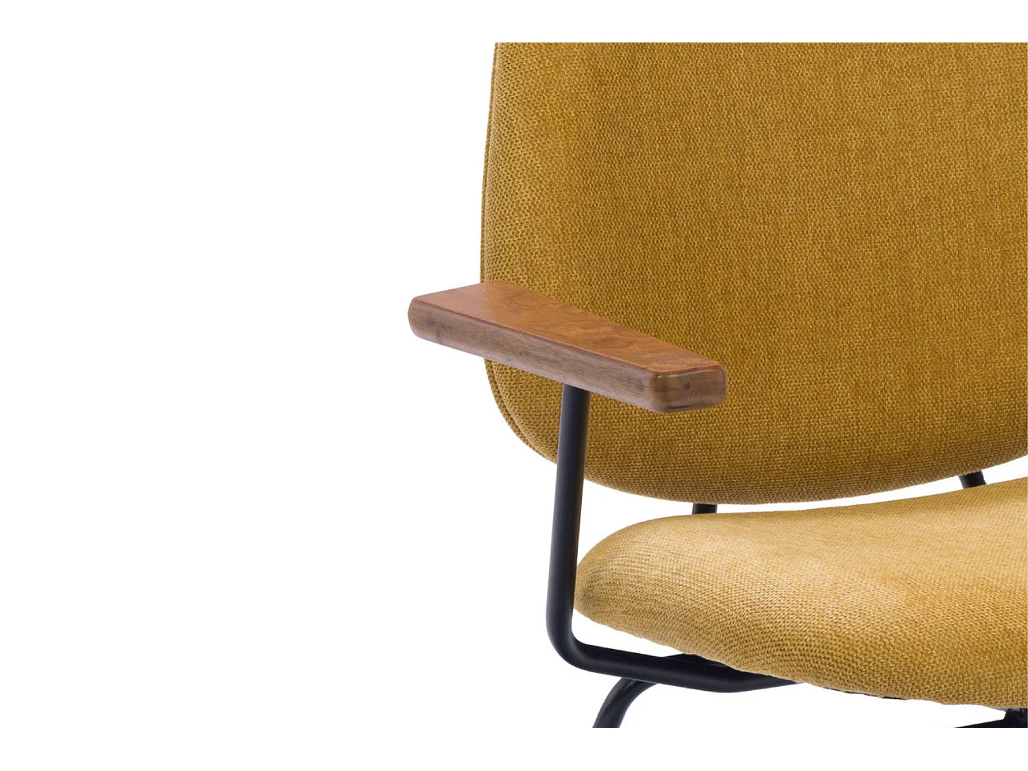 Fauteuil rétro en métal et tissu - CASCAIS